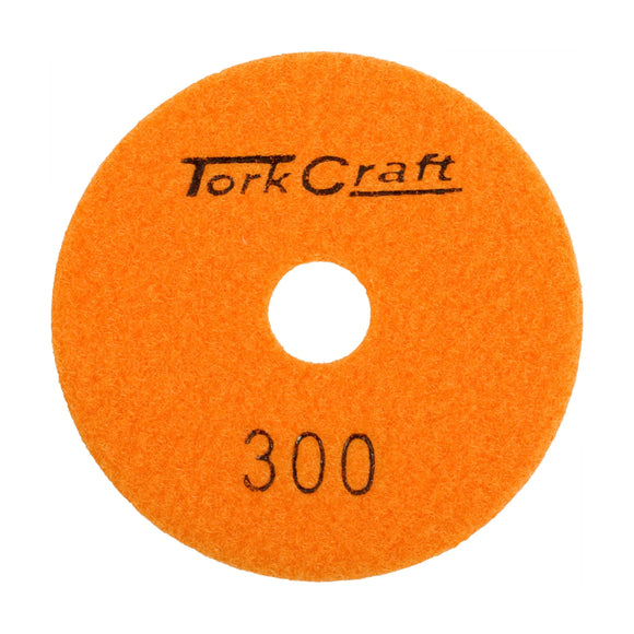 Tork Craft 100mm Diamond Polishing Pad 300 Grit Dry Use - image 01