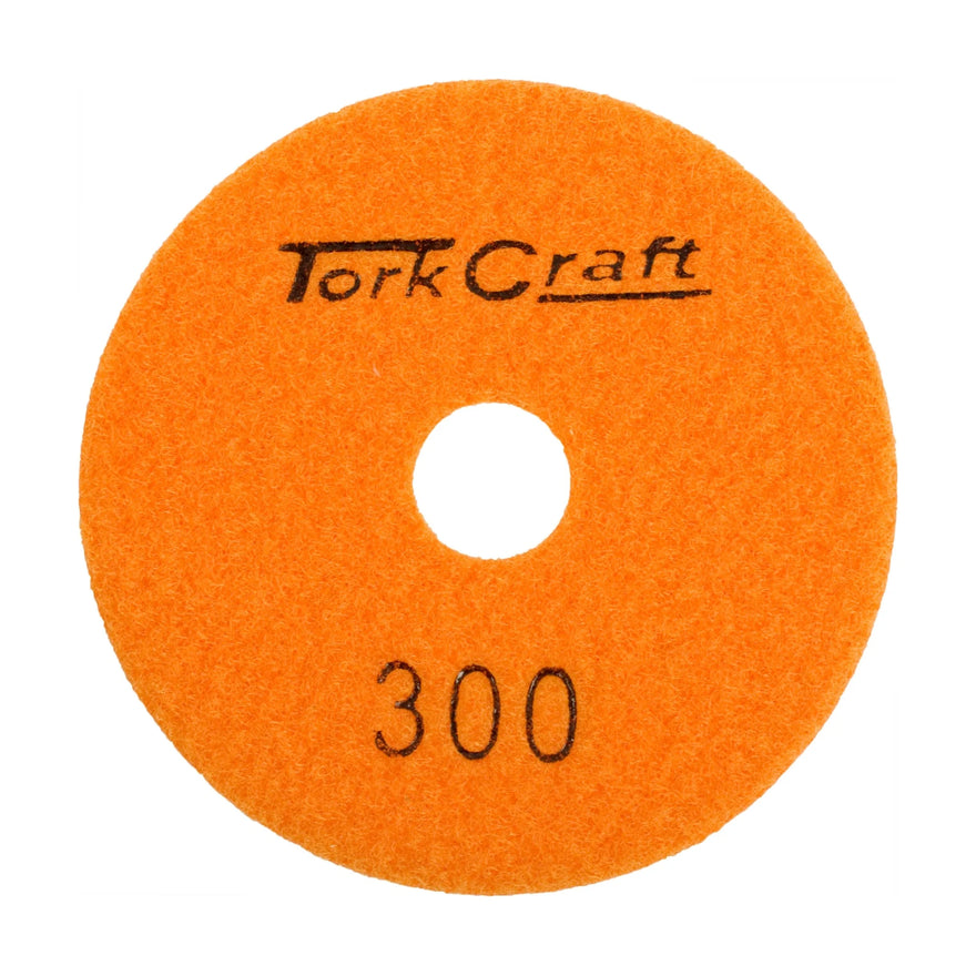 Tork Craft 100mm Diamond Polishing Pad 300 Grit Dry Use - image 01