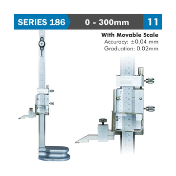 Accud Vernier Height Gauge 300mm 0.05mm Accuracy 0.02mm Graduation Stainless Steel - image 01