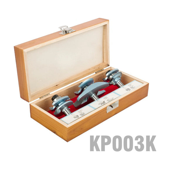 Pro-Tech Router Bit Set 3pc Sommerfield Raised Panel 1/2' Shank Wooden Box - image 01