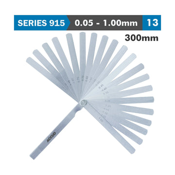 Accud Long Feeler Gauge 300mm 0.05-1.00 13 Leaves DIN 2275 - image 01