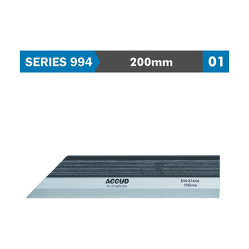 Accud Straight Edge 200mm DIN 874 Stainless Steel - image 01