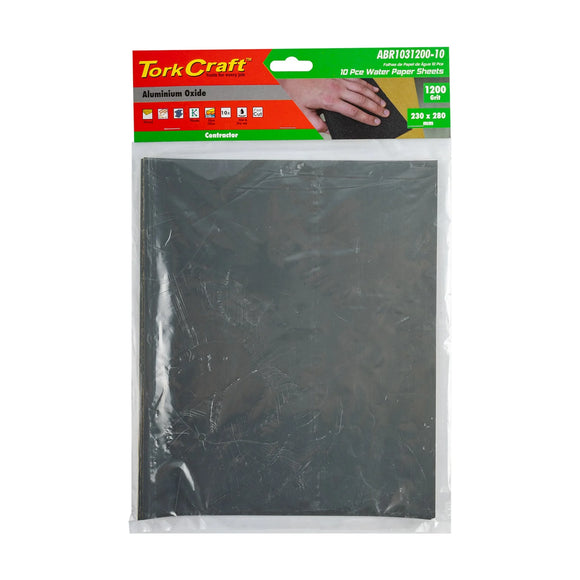 Tork Craft Water Paper 230 X 280mm 1200 Gritwet & Dry Std 10 Pack - image 01