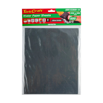 Tork Craft Water Paper 230 X 280mm 600 Grit Wet & Dry Std 10 Pack - image 01