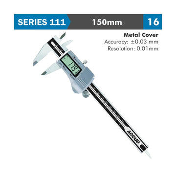 Accud Digital Caliper 150mm 0.03mm Accuracy Metal Cover Stainless Steel 0.01mm Resolution - image 01