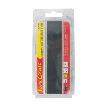Tork Craft Vice Jaws Magnetic Aluminium 125mm X 32mm 2pc Rubber Face - image 01