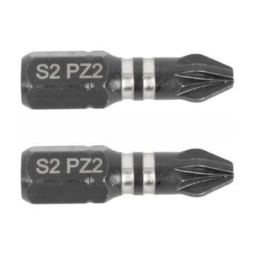 Tork Craft Bit Impact Pozi.2 X 25mm Ins Pz2 2 Pack - image 01