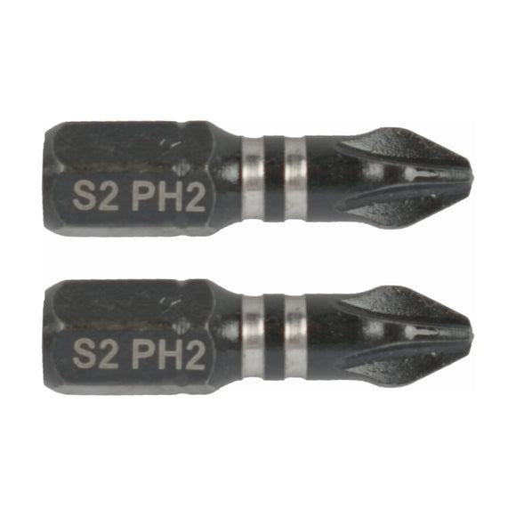 Tork Craft Bit Impact Philips 2 X 25mm Ins.bit PH2 2 Pack - image 01
