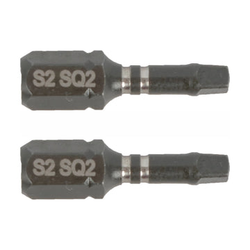Tork Craft Bit Impact Square Sq No.2 X 25mm Ins Sq2 2 Pack - image 01