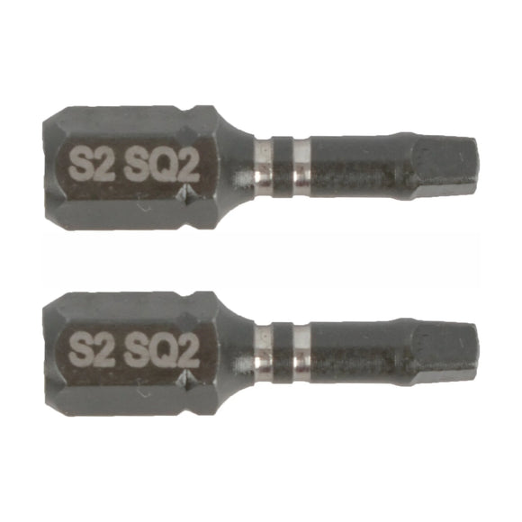 Tork Craft Bit Impact Square Sq No.2 X 25mm Ins Sq2 2 Pack - image 01