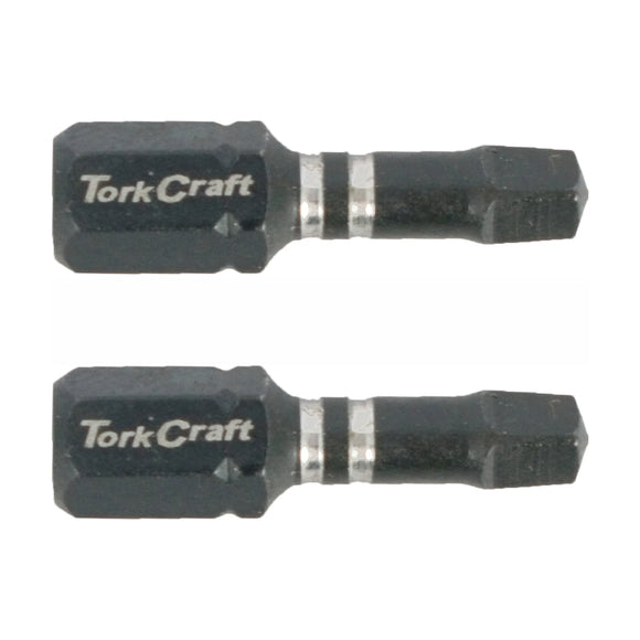 Tork Craft Bit Impact Square Sq No.3 X 25mm Ins Sq3 2 Pack - image 01