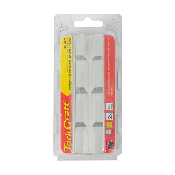 Tork Craft Vice Jaws Magnetic Aluminium 125mm X 32mm 2pc Prism Face - image 01