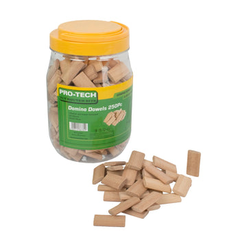 Pro-Tech Beech Wood Domino Tenons – 6 x 40mm, 250 Pack Jar - image 01