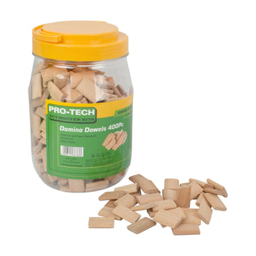 Pro-Tech Beech Wood Domino Tenons – 5.5 x 28.5mm, 400 Pack Jar - image 01