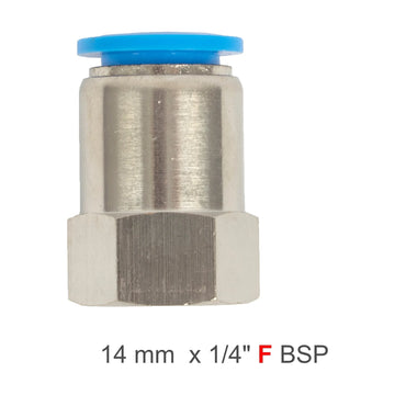 AirCraft PU Hose Fitting Straight Stud 14mm-1/4 F - image 01