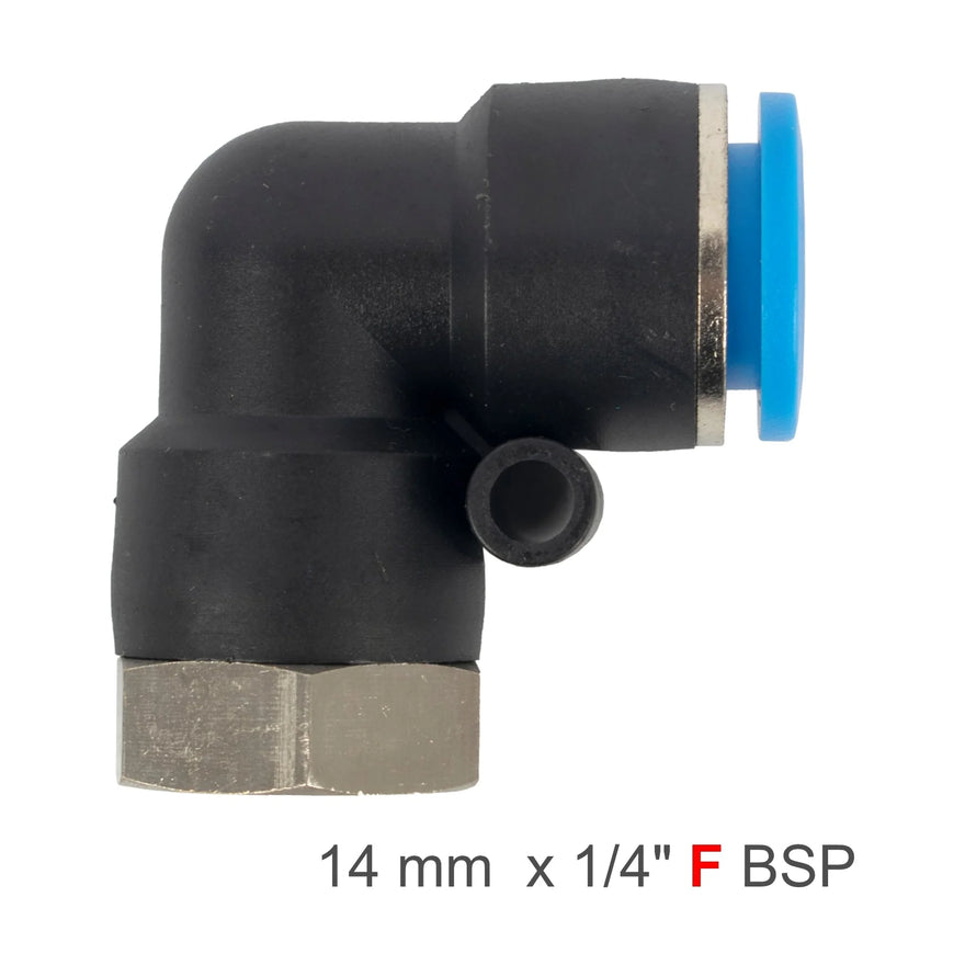 AirCraft PU Hose Fitting Elbow 14mm-1/4 F - image 01