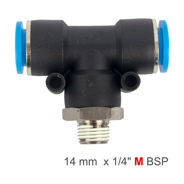 AirCraft PU Hose Fitting Tee 14mm-1/4 M - image 01