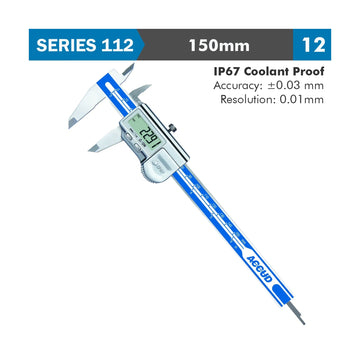 Accud Digital Caliper 150mm 0.03mm Accuracy Ip67 Level 0.01mm Resolution - image 01