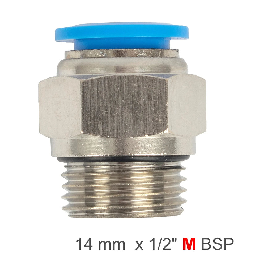 AirCraft PU Fitting Straight Stud With O-Ring 14mm-1/2' M - image 01