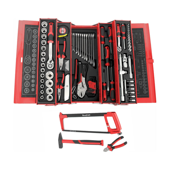 Tork Craft Tradesman Cantilever Tool Box 88pc 5 X Tray 468x200x203mm - image 01