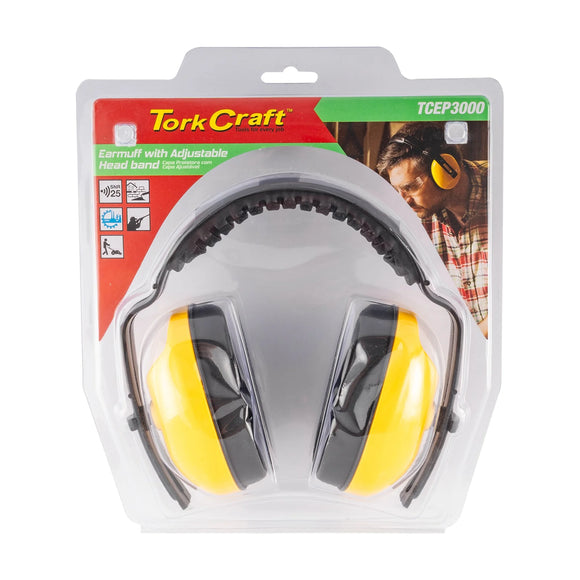 Tork Craft Earmuff ABS Cup Adj. Head Band Snr25 Db Yellow 1pc - image 01