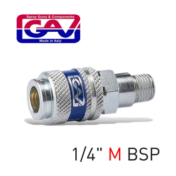 GAV Hardened Steel Quick Coupler 1/4'Male - image 01