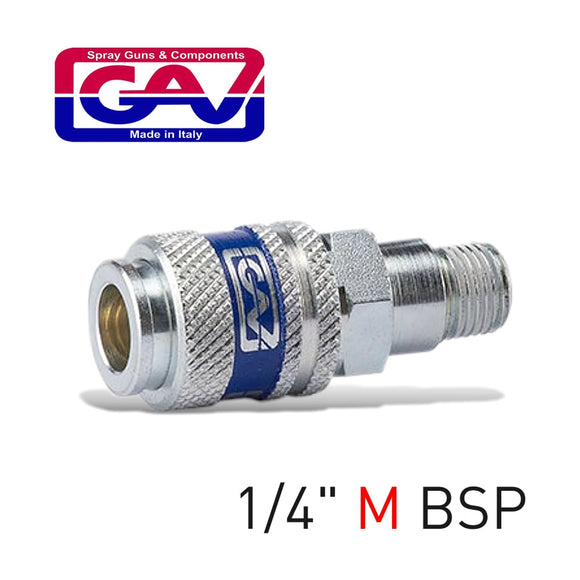 GAV Hardened Steel Quick Coupler 1/4'Male - image 01