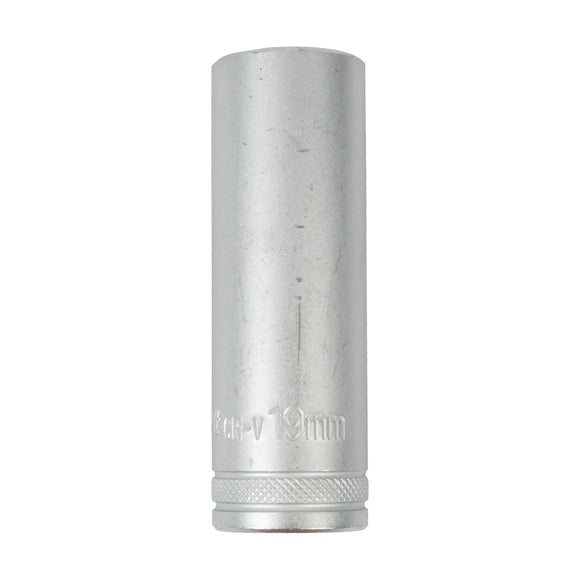 Tork Craft Socket 19mm 1/2' Dr Deep Socket CRV 12 Point - image 01