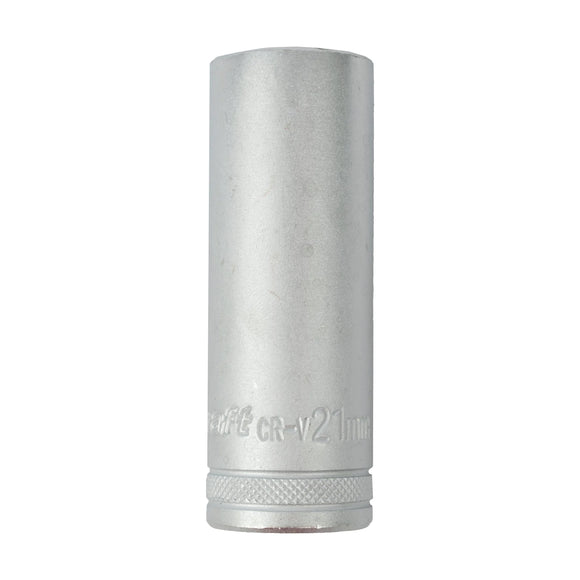 Tork Craft Socket 21mm 1/2' Dr Deep Socket CRV 12 Point - image 01