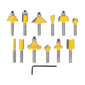 Tork Craft Router Bit Set 12pc 1/4' Straight & Profile - image 01