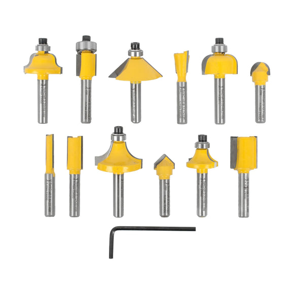 Tork Craft Router Bit Set 12pc 1/4' Straight & Profile - image 01