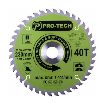 Pro-Tech TCT Circular Saw Blade 230 x 2.4 x 30mm 40T – Wood Cutting - image 01