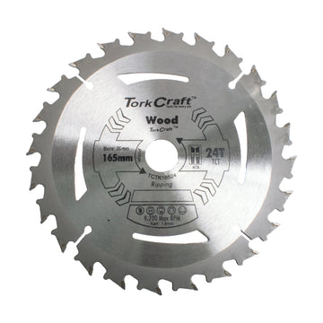 Tork Craft TCT Saw Blade 165mm X 1.6mm X 20mm X 24t Wood Thin Kerf - image 01