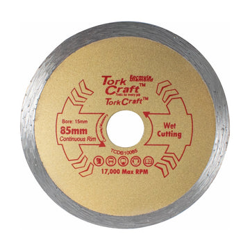 Tork Craft Diamond Blade 85mm X 15mm Continuous Rim Profesional - image 01