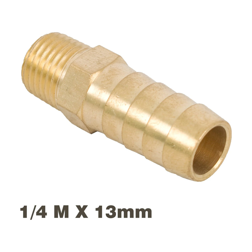 AirCraft Hosetail Connector Brass 1/4M X 13mm - image 01