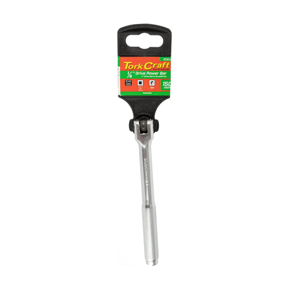 Tork Craft Power Bar 1/4'M Drive 150mm Swivel Head Steel Handle Socket - image 01