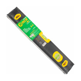 D-Tech Spirit Level Beam 400mm x 1.6mm 3 x Vial 0.5mm Accuracy Aluminium - image 01