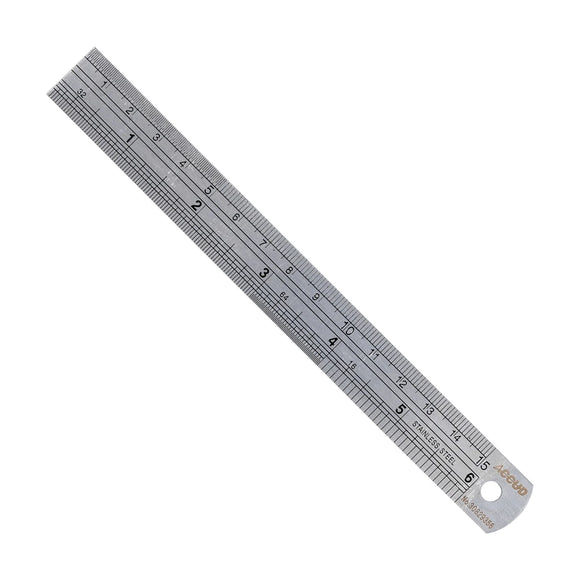 Accud Ruler 150mm Stainless Steel 0.08mm Accuracy 0.5mm Graduation - image 01