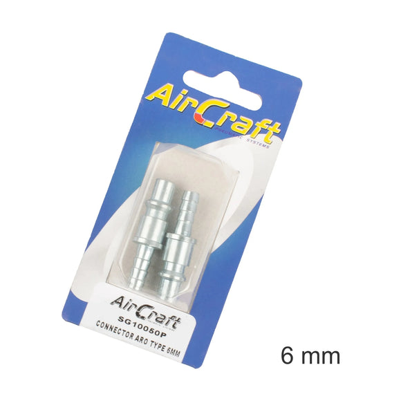 AirCraft Connector ARO Type 6mm Hosetail 2Pc Pack - image 01
