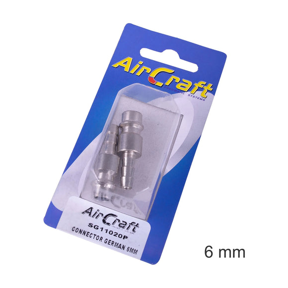 AirCraft Connector German 6mm Hosetail 2Pc Pack - image 01