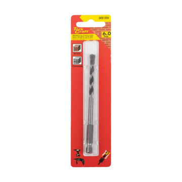 Tork Craft Drill Bit Masonry/Concrete 6.0mm Hex Shank - image 01