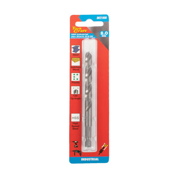 Tork Craft Drill Bit HSS 8.0mm 135deg Hex Shank Industrial Bit - image 01