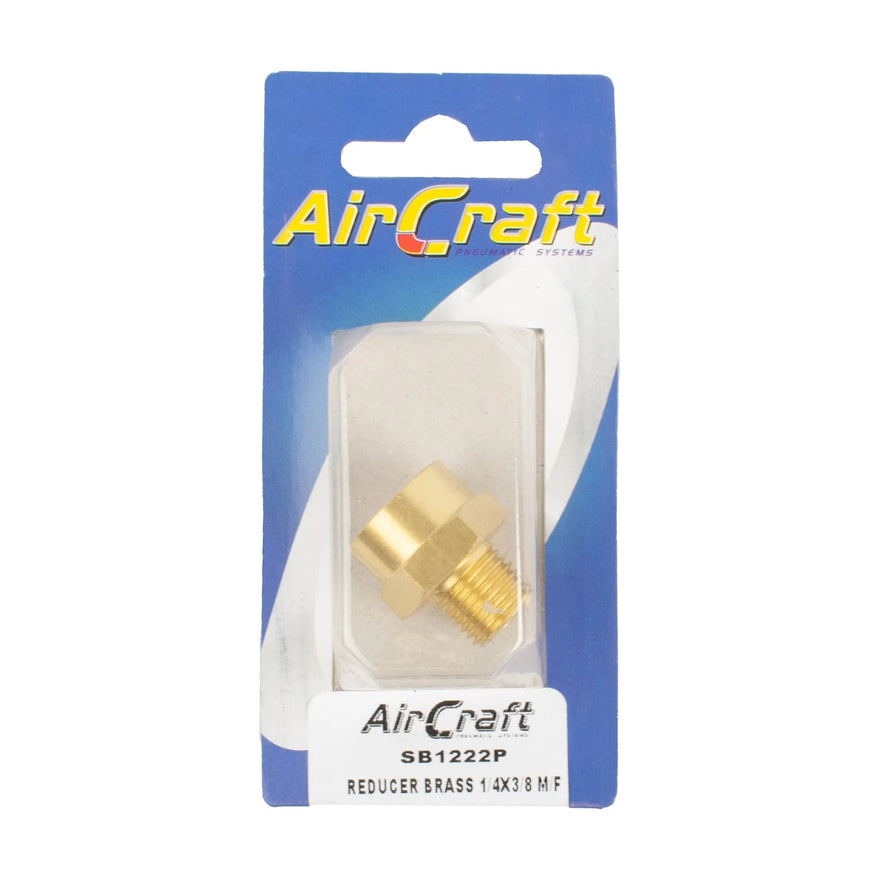 AirCraft Reducer Brass 1/4X3/8 M/F 1Pc Pack - image 01