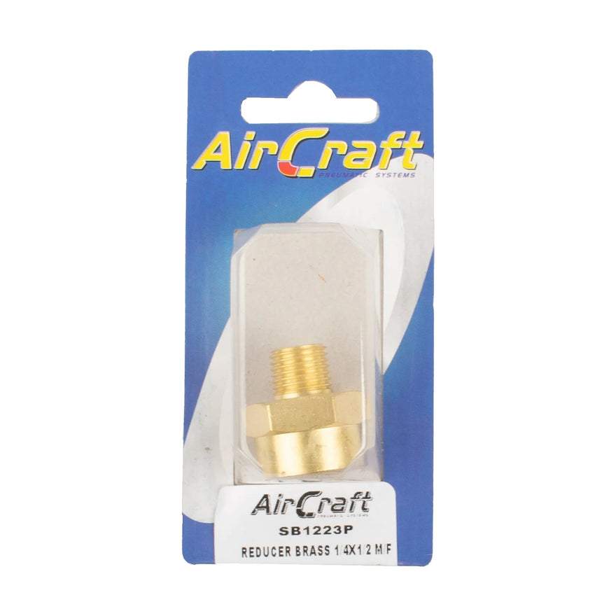 AirCraft Reducer Brass 1/4X1/2 M/F 1Pc Pack - image 01
