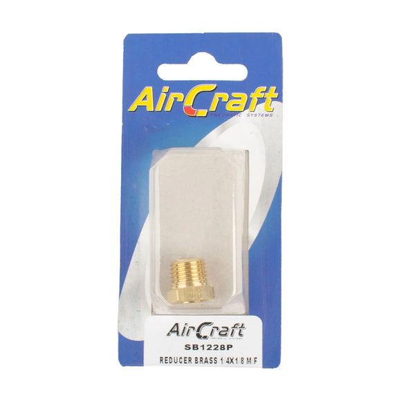 AirCraft Reducer Brass 1/4X1/8 M/F Conical 1Pc Pack - image 01