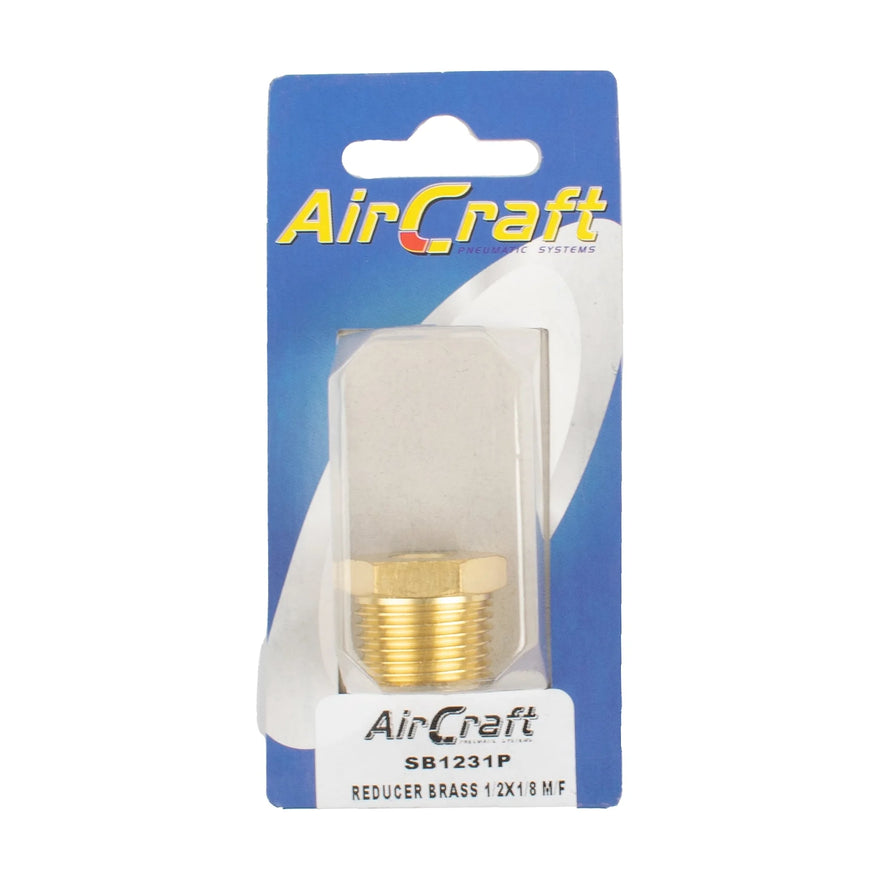 AirCraft Reducer Brass 1/2X1/8 M/F Conical 1Pc Pack - image 01