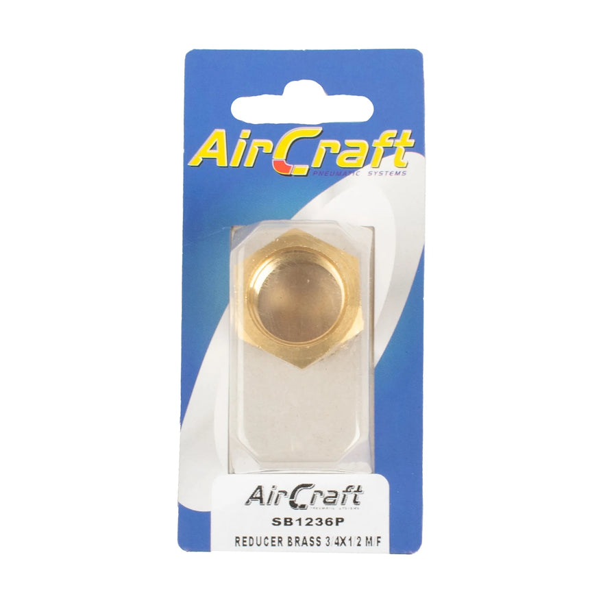 AirCraft Reducer Brass 3/4X1/2 M/F Conical 1Pc Pack - image 01