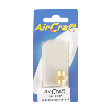 AirCraft Manifold Brass 1/8X1/8 F/F 1Pc Pack - image 01