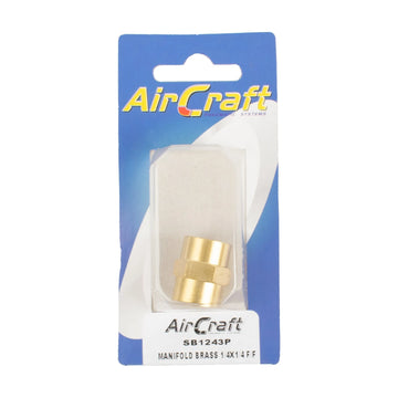 AirCraft Manifold Brass 1/4X1/4 F/F 1Pc Pack - image 01