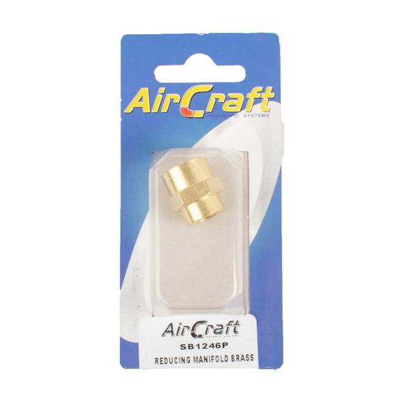 AirCraft Reducing Manifold Brass 1/8X1/4 F/F 1Pc Pack - image 01